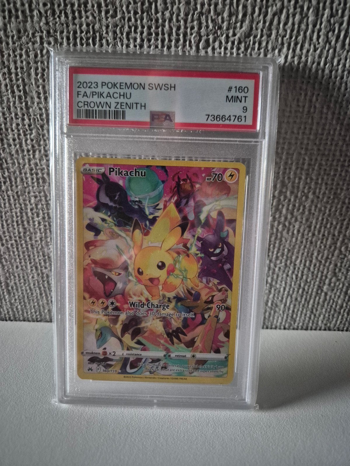 Pokemonkaart - Pikachu (160/159) PSA 9, Ophalen, Nieuw, Losse kaart, Foil
