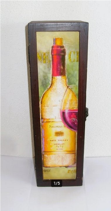 Wijnkist / kado verpakking fles wijn / doos voor wijnfles, Ophalen of Verzenden, Zo goed als nieuw, Minder dan 50 cm, Minder dan 50 cm