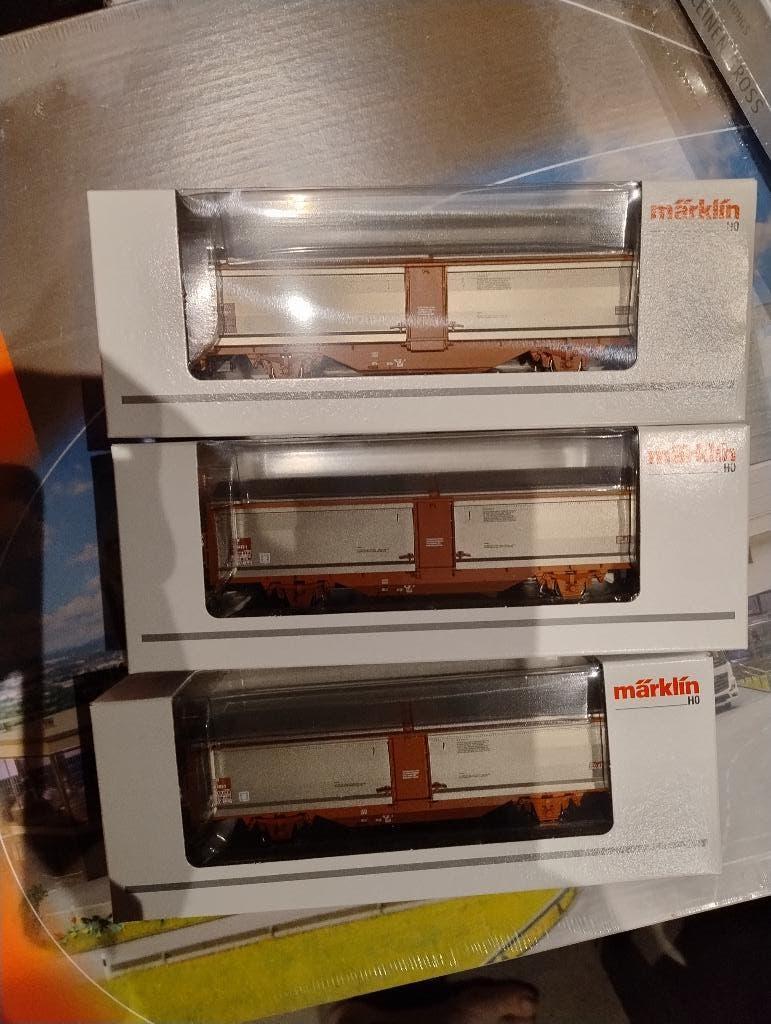 Märklin 47303 Schiebedach-/Schiebewandwagen-Set Tbis H0., Hobby en Vrije tijd, Wisselstroom, Ophalen of Verzenden, Märklin, Nieuw