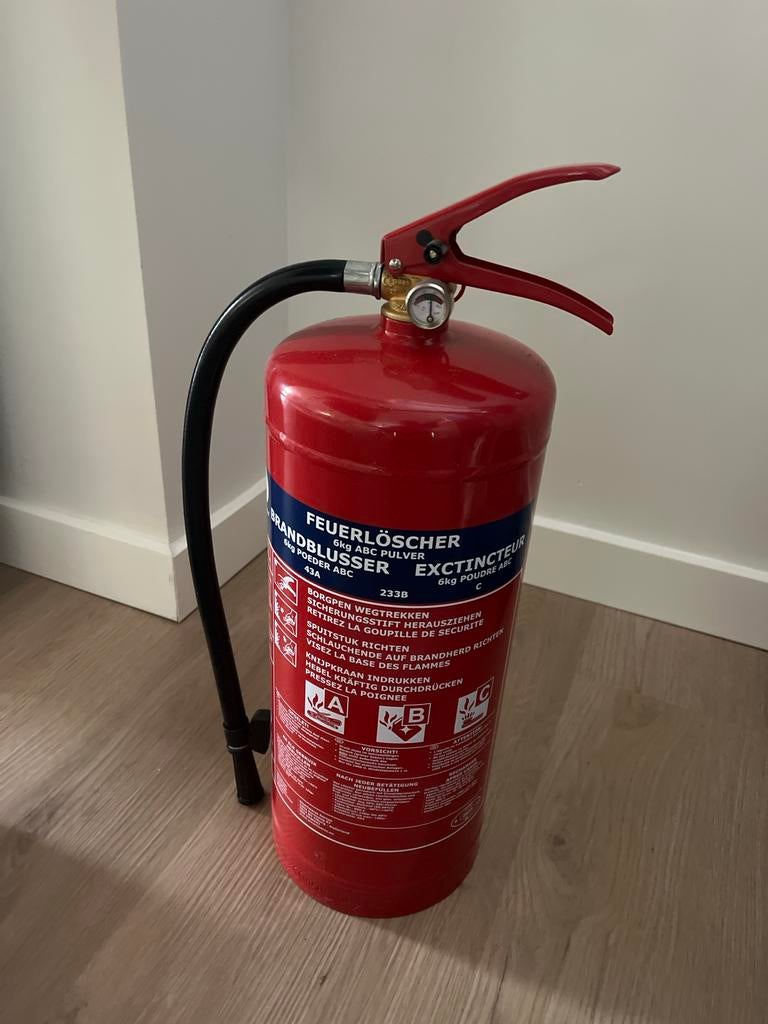Brandblusser 6kg ABC poeder - Nieuwstaat, Ophalen of Verzenden, Zo goed als nieuw, Brandblusser