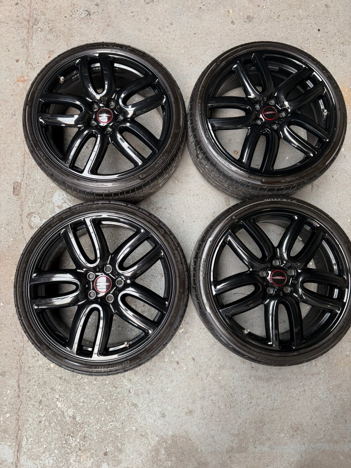 19 inch originele MINI Clubman F54 velgen JCW Bridgestone, Auto-onderdelen, Banden en Velgen, Ophalen, 19 inch, Zomerbanden