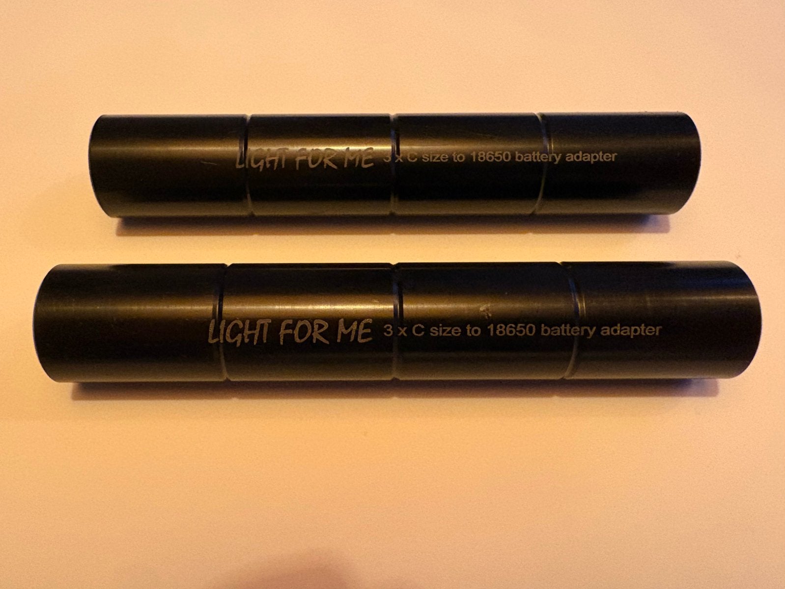 Light For Me 3x C naar 18650 batterij adapter, Ophalen of Verzenden, Zo goed als nieuw, Batterij