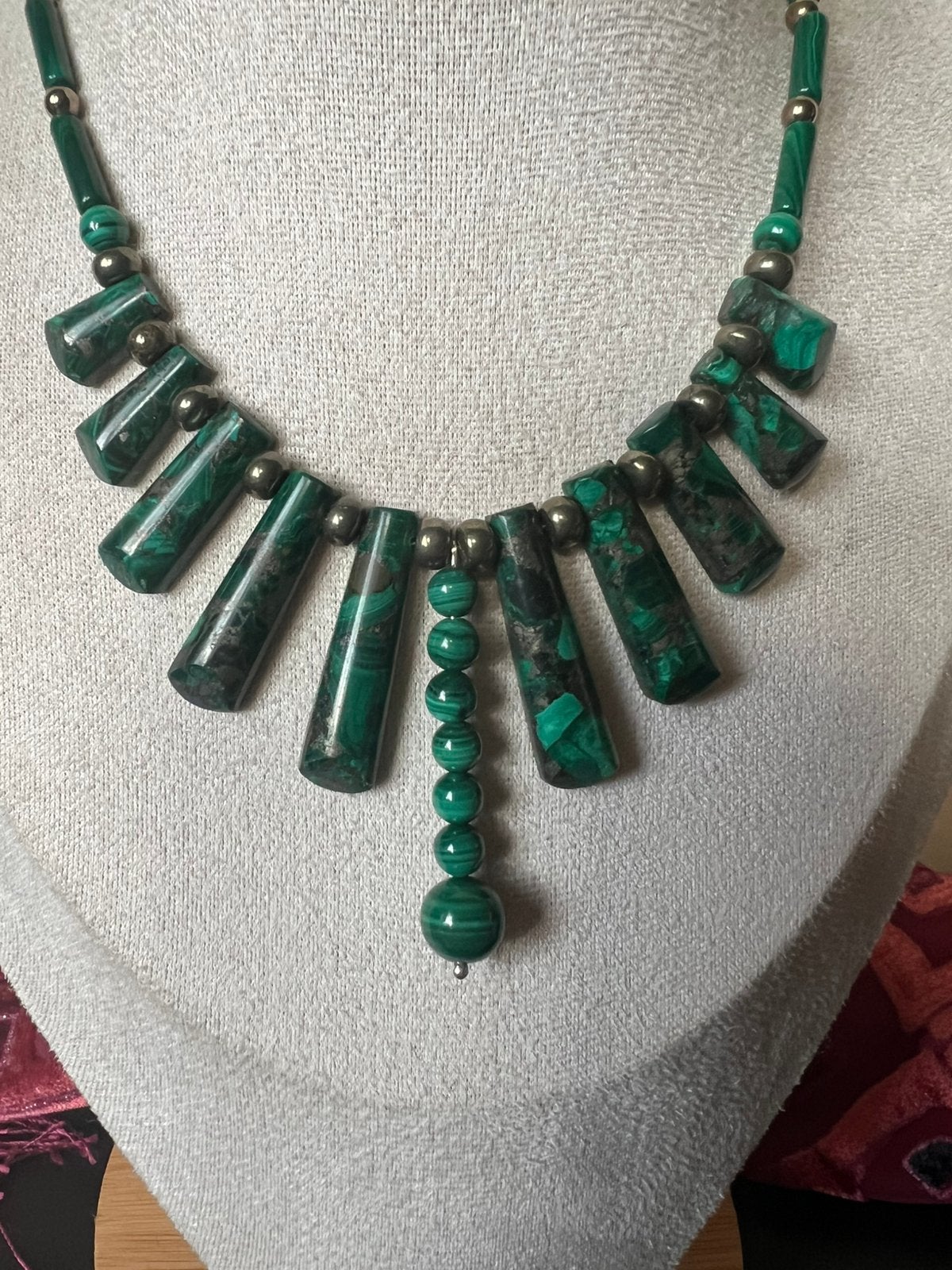 Malachiet pyriet beschermt vreugde power uniek magie geluk, Sieraden, Tassen en Uiterlijk, Kettingen, Nieuw, Ophalen of Verzenden