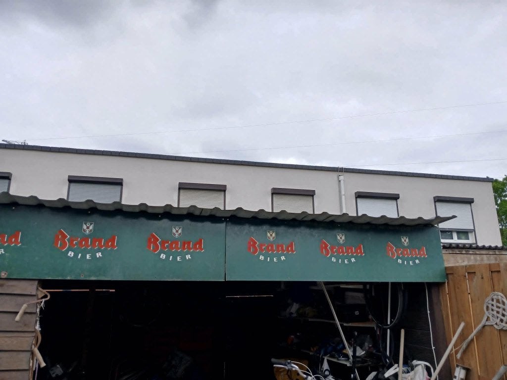 tekoop reclame bord van brand bieden vanaf 50 euro, Verzamelen, Ophalen, Zo goed als nieuw, Reclamebord