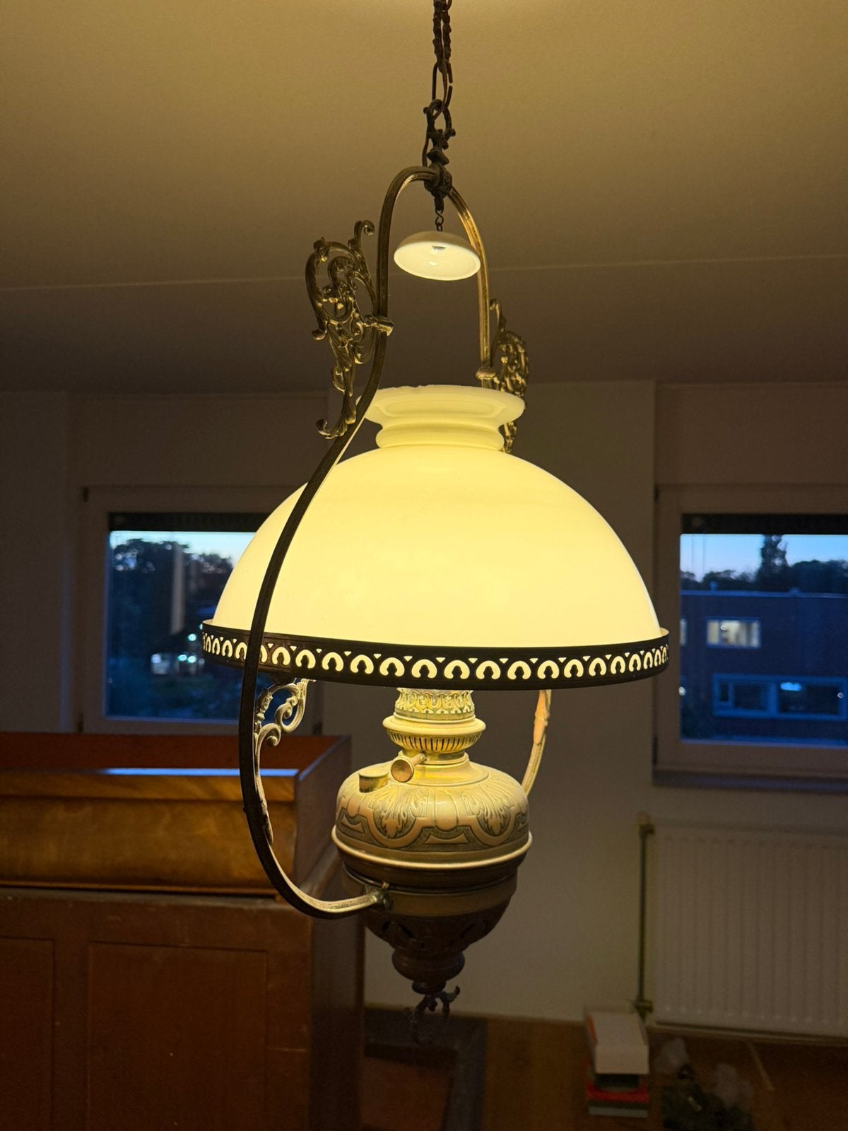 Olielamp met fitting, Ophalen, Gebruikt