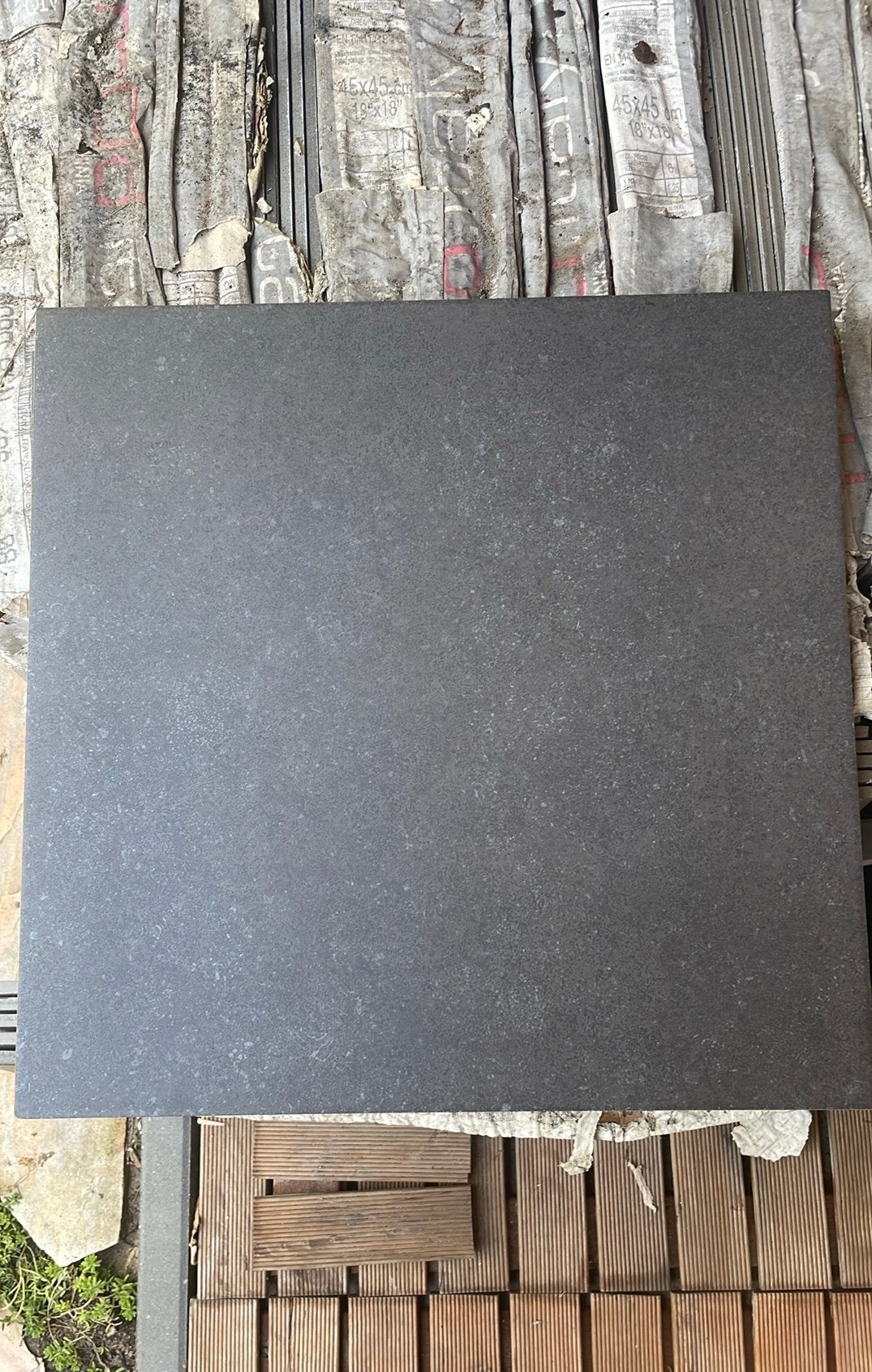 Antraciet tegel, 45x45, 20m2, Ophalen, Nieuw