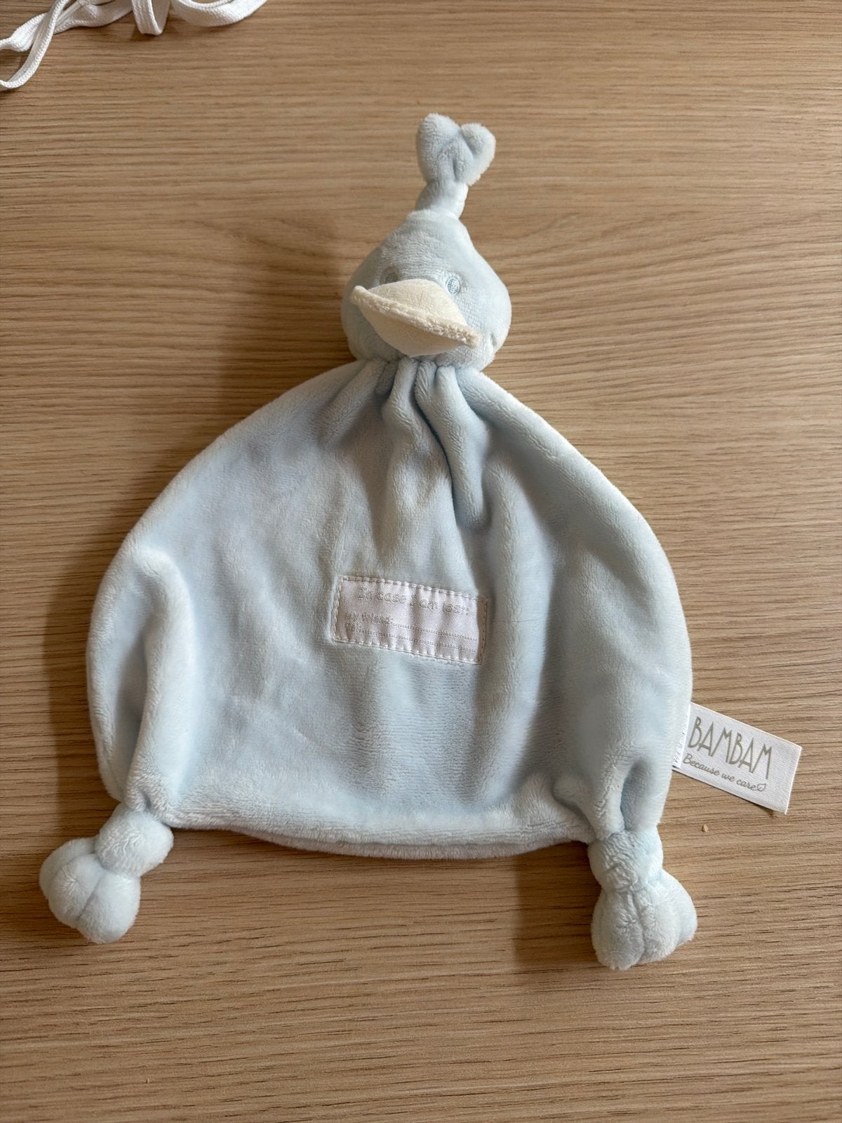 BAMBAM Knuffeldoekje Eendje Blauw - Zo goed als nieuw, Ophalen of Verzenden, Zo goed als nieuw, Overige typen