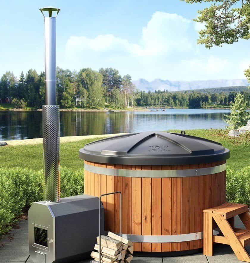 splinternieuw houtgestookte hottub, Ophalen, Nieuw
