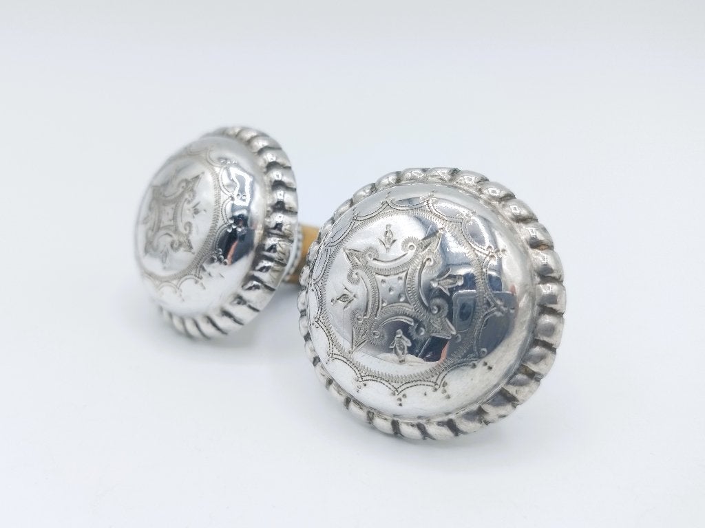 2 Zilveren sierkurken, 19e eeuws, Verzenden, Zilver