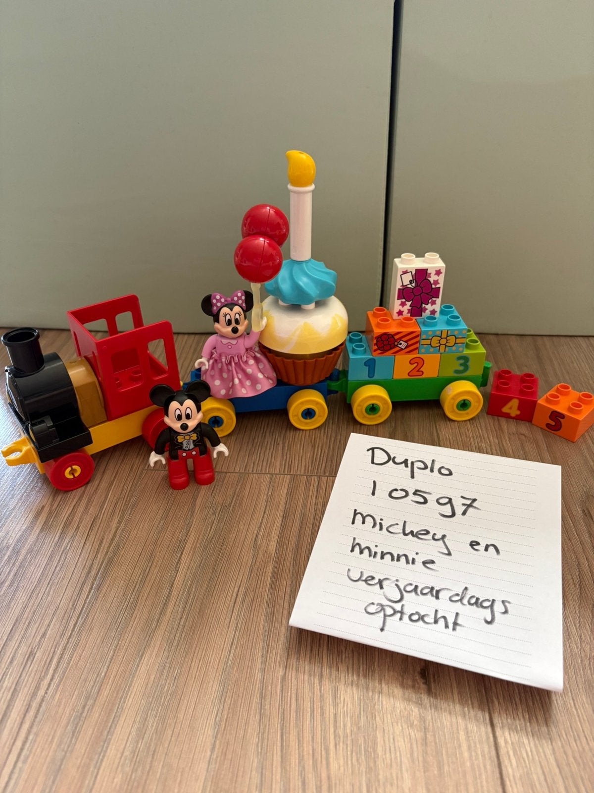 Duplo mickey en Minnie verjaardagstrein 10597, Ophalen, Zo goed als nieuw, Duplo