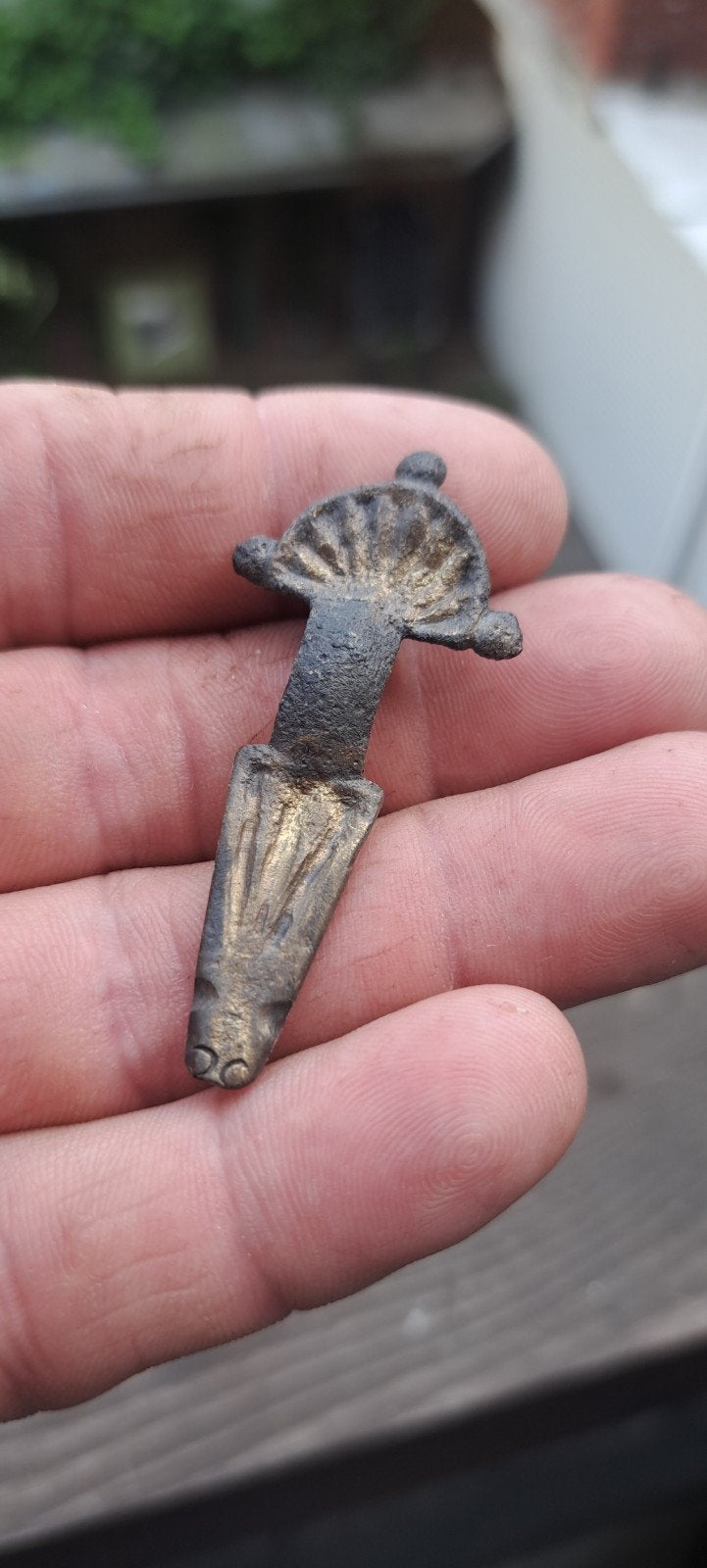 Merovingien bronzen fibula Bodemvondst, Ophalen of Verzenden