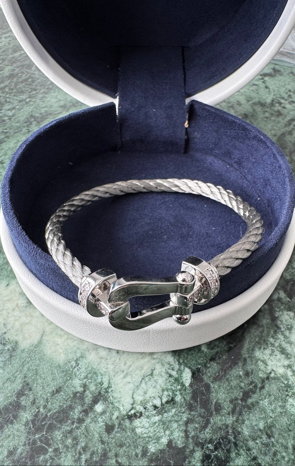 Fred force 10 stalen armband zilver 18 cm nieuw, Ophalen of Verzenden, Zo goed als nieuw, Goud, Staal