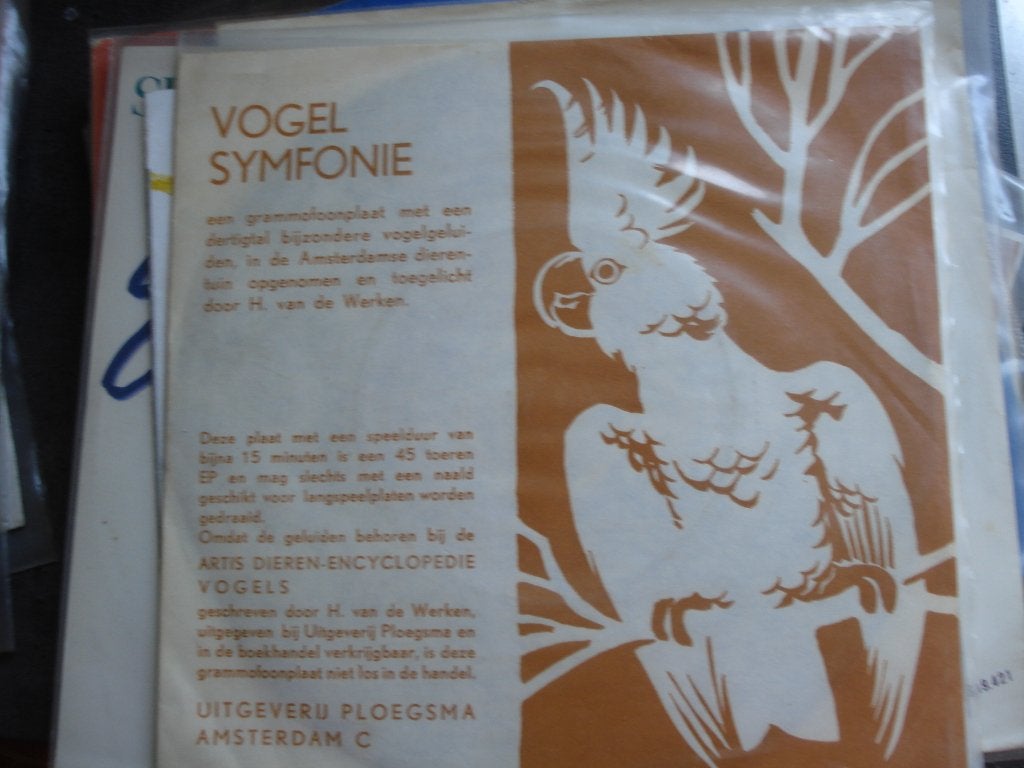 H. van de Werken: Vogel symfonie                EP, Beschermende buitenhoes, Ophalen of Verzenden, Zo goed als nieuw, Overige genres