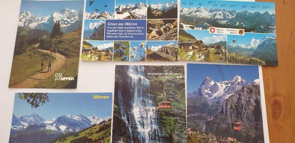 5194 zwitserland murmen berner oberland 6 kaarten, Verzenden, 1980 tot heden, Overig Europa
