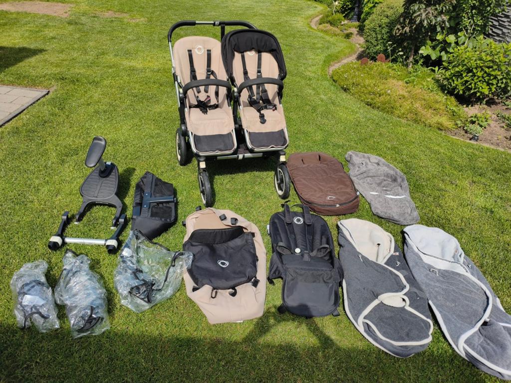 Bugaboo Donkey Duo 2 met veel accessoires, Ophalen, Gebruikt, Bugaboo, Combiwagen