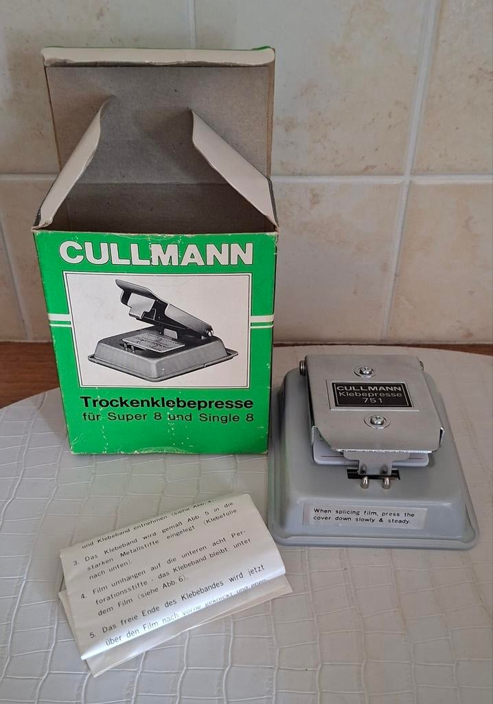 Cullmann plakpers voor Super 8 en Single 8, Audio, Tv en Foto, Filmrollen, 8mm film, Ophalen of Verzenden