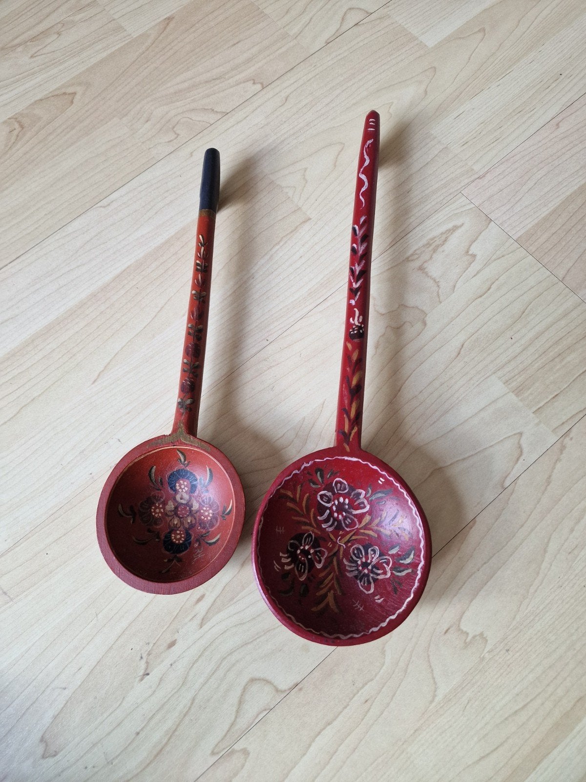 2 Hindeloopen houten pollepels, Ophalen of Verzenden