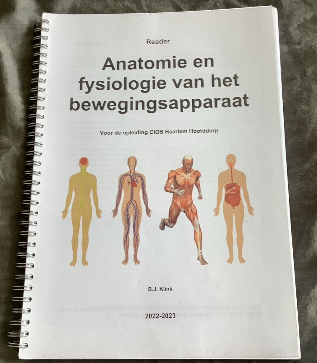 Reader Anatomie en Fysiologie Bewegingsapparaat CIOS, Boeken, Ophalen of Verzenden, Zo goed als nieuw, MBO
