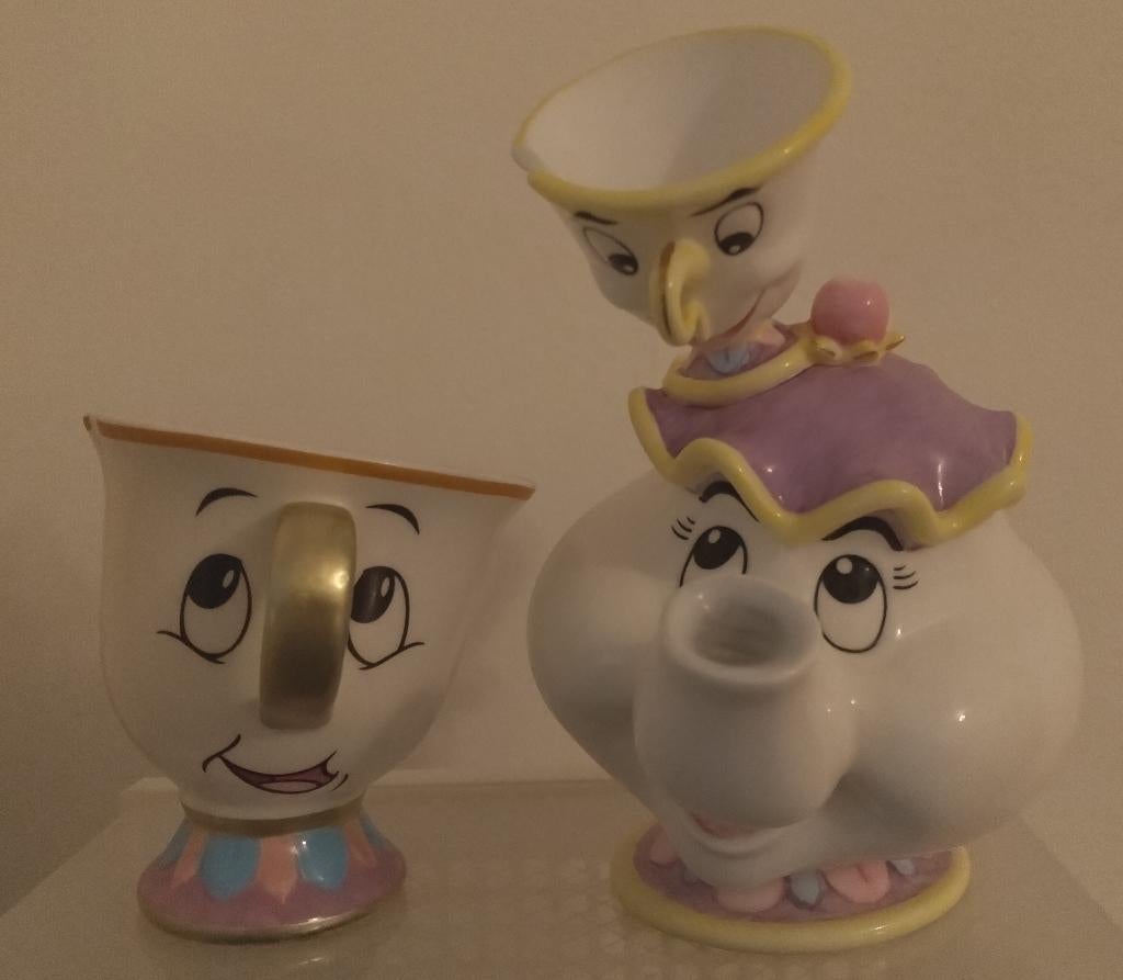 Disney belle en de beest potts & chip porcelain beeld, Verzamelen, Disney, Ophalen of Verzenden, Overige figuren, Zo goed als nieuw