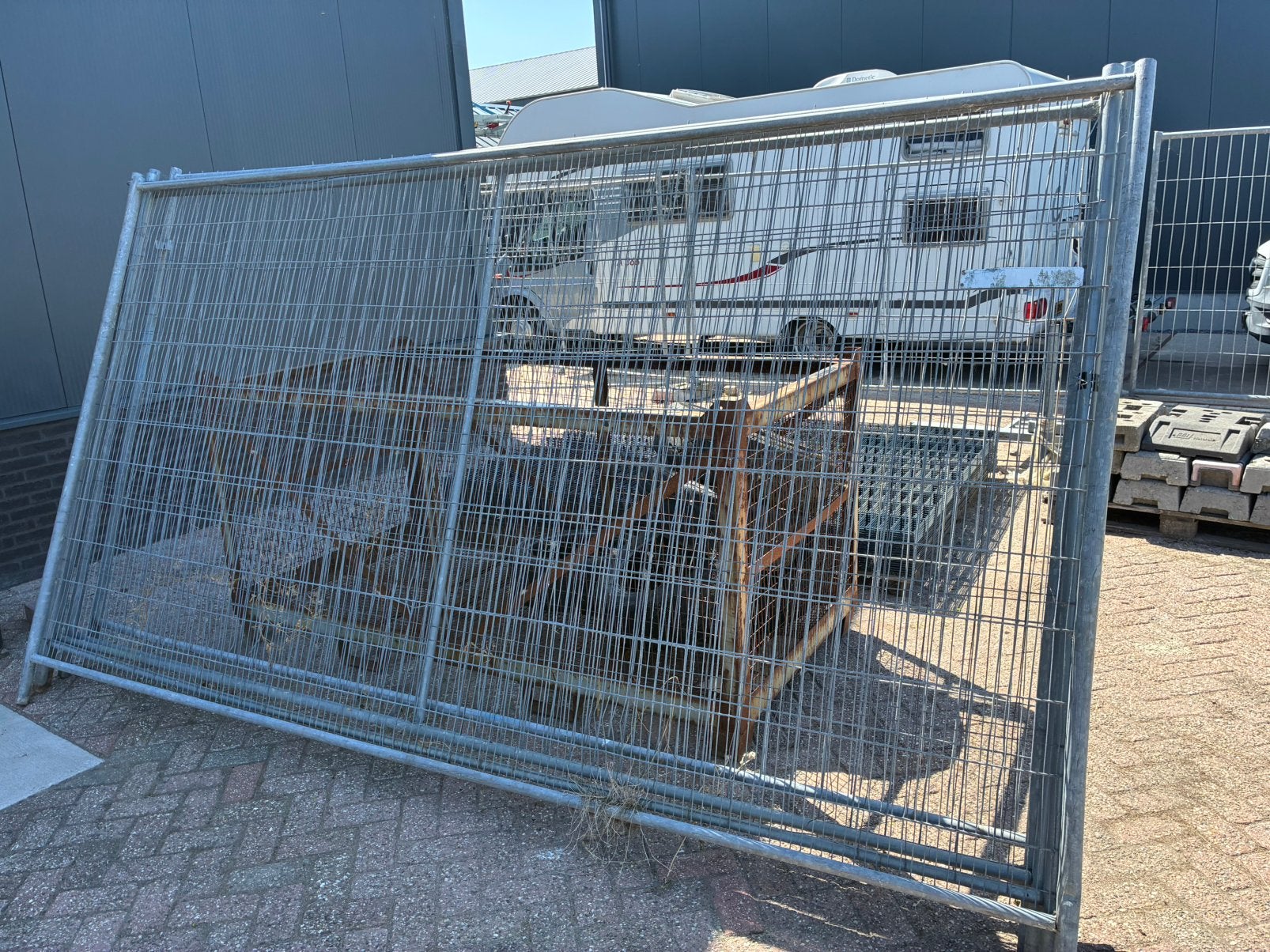 bouwhekken 12 stuks met blokken en klemmen, Ophalen of Verzenden, Gebruikt