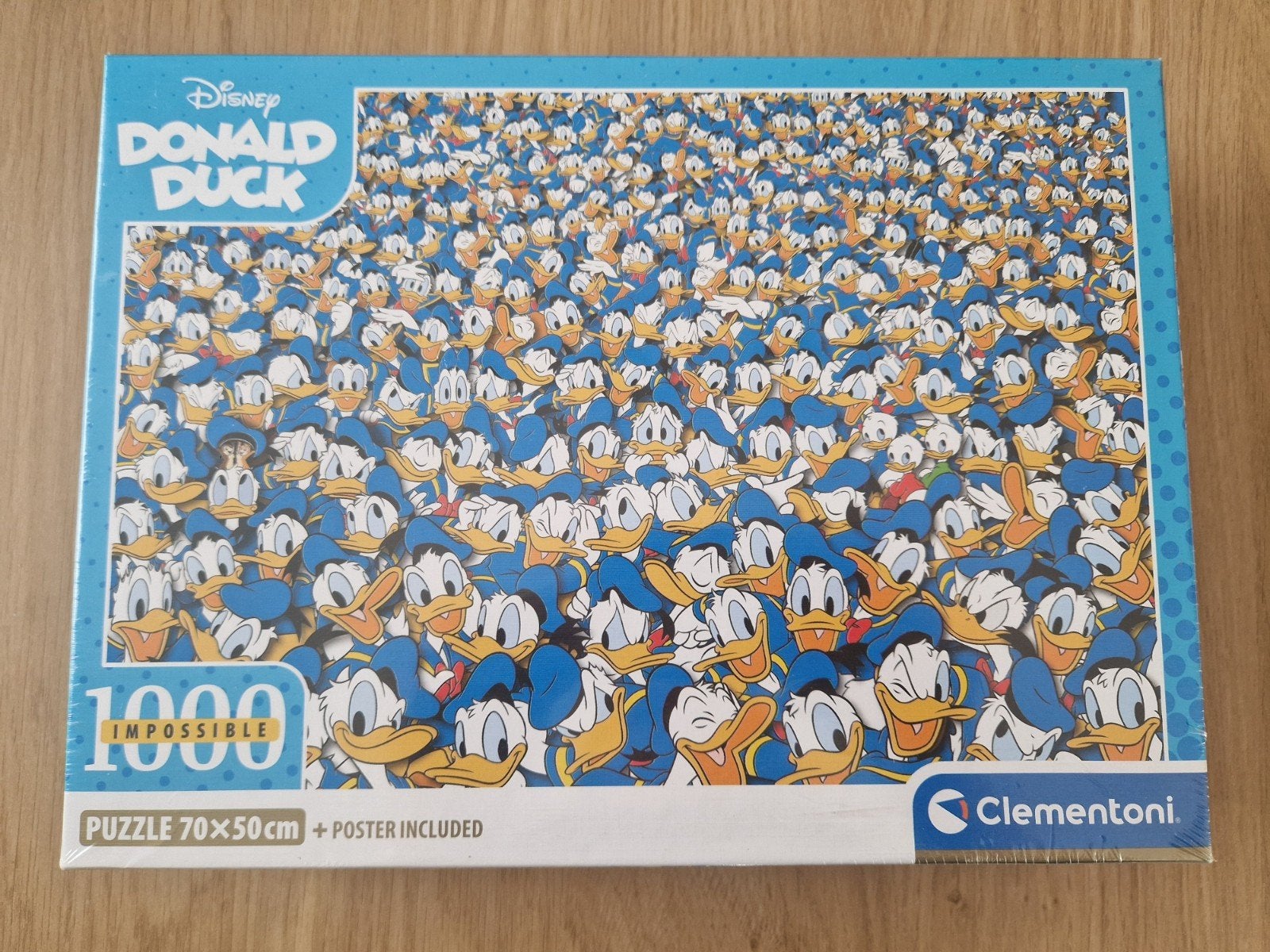 Clementoni Impossible Donald Duck Puzzel 1000 stukjes, Ophalen of Verzenden, 500 t/m 1500 stukjes, Nieuw, Legpuzzel