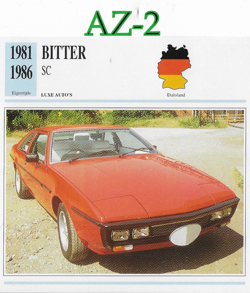 Az2 autokaart bitter sc ( 1981 - 1986 ), Verzenden, Zo goed als nieuw, Auto's