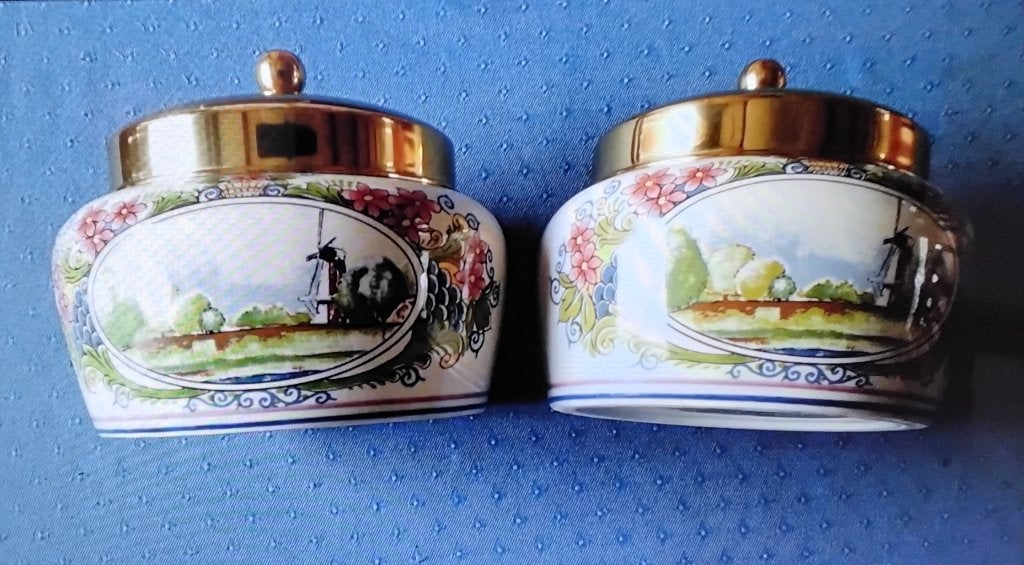 2 voorraadpotten van Delft Poly Plateelbakkerij Schoonhoven, Antiek en Kunst, Ophalen