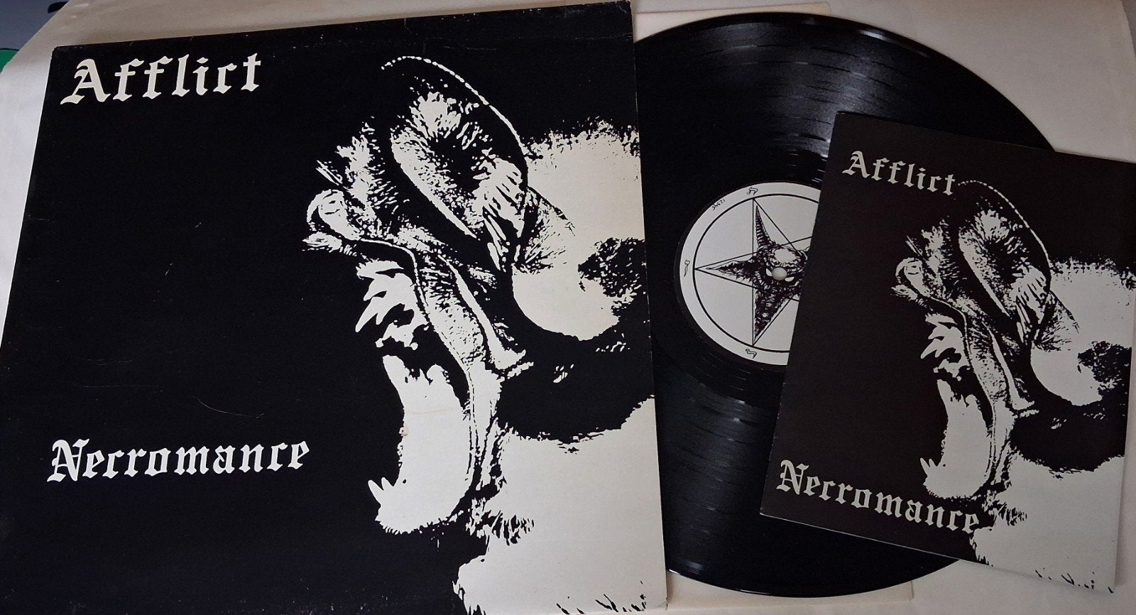 Afflict - Necromance LP (1987) - Zeer zeldzame Gothic, LP, Gebruikt, Inclusief boekje, Ophalen of Verzenden