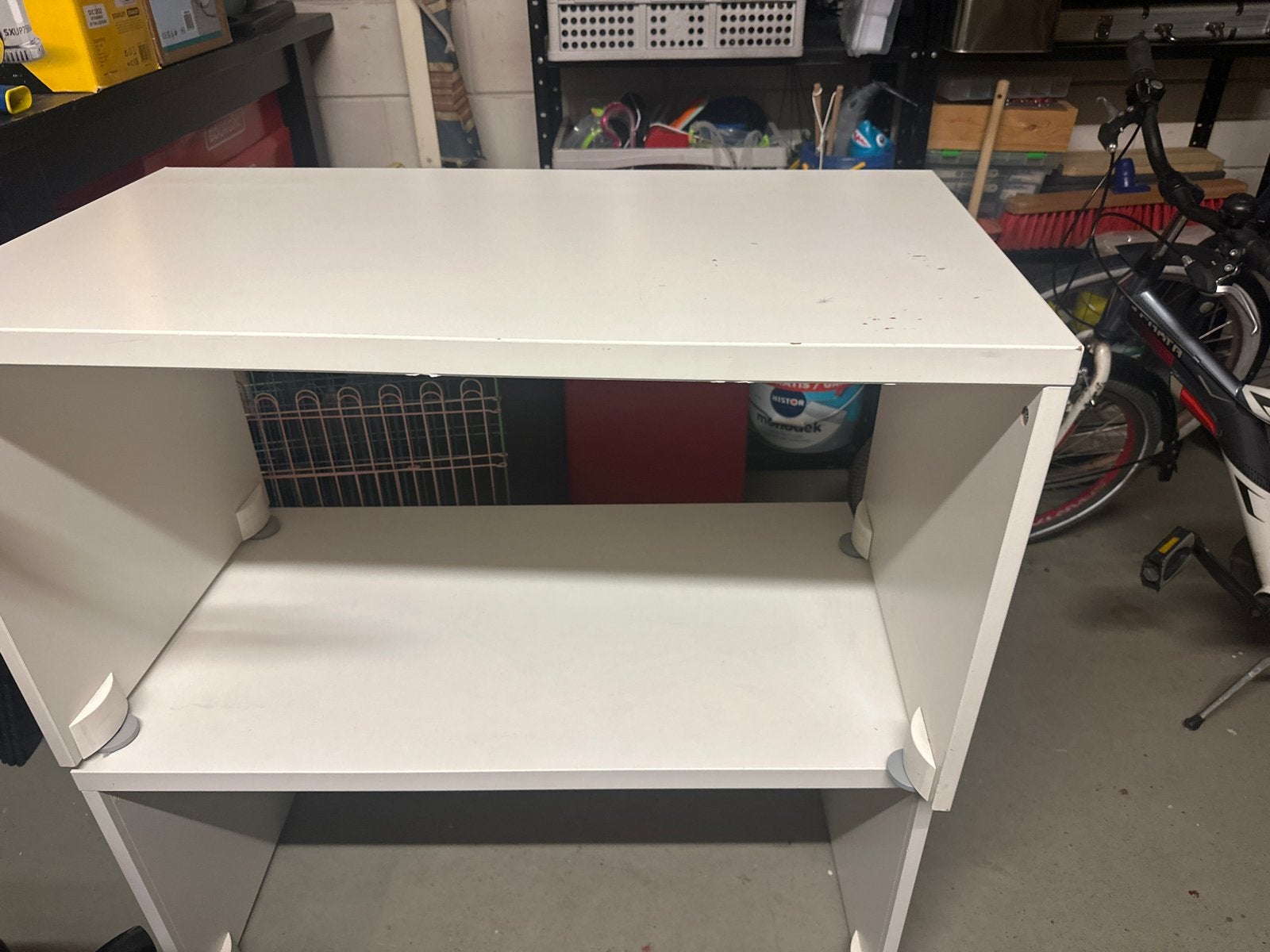 2x IKEA Stuva bureau/bankje - Wit, veelzijdig en compact, Ophalen, Opbergruimte, Gebruikt, IKEA