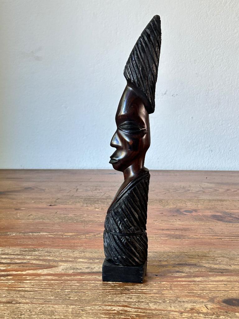 Sculptuur / beeld  - buste - ebbenhout, Antiek en Kunst, Buste, Ophalen of Verzenden, Handgemaakt, 20 - 50 cm