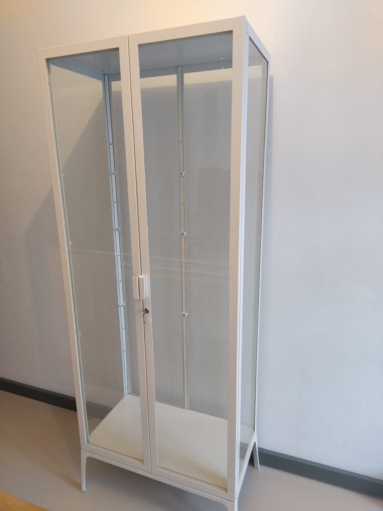 Ikea Milsbo Vitrinekast (Wit), Huis en Inrichting, Ophalen, 50 tot 100 cm, Glas, 150 tot 200 cm
