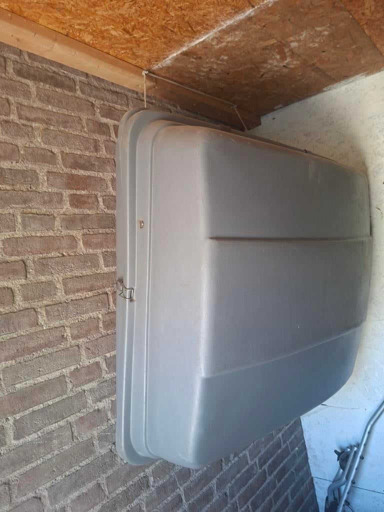 Grote grijze dakkoffer voor extra bagageruimte, Auto diversen, Dakkoffers, Ophalen of Verzenden, Gebruikt