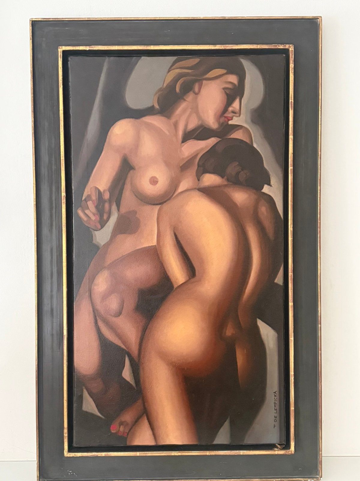 Tamara de Lempicka –Grote Art Deco– Ingelijst (100 × 60 cm), Ophalen of Verzenden