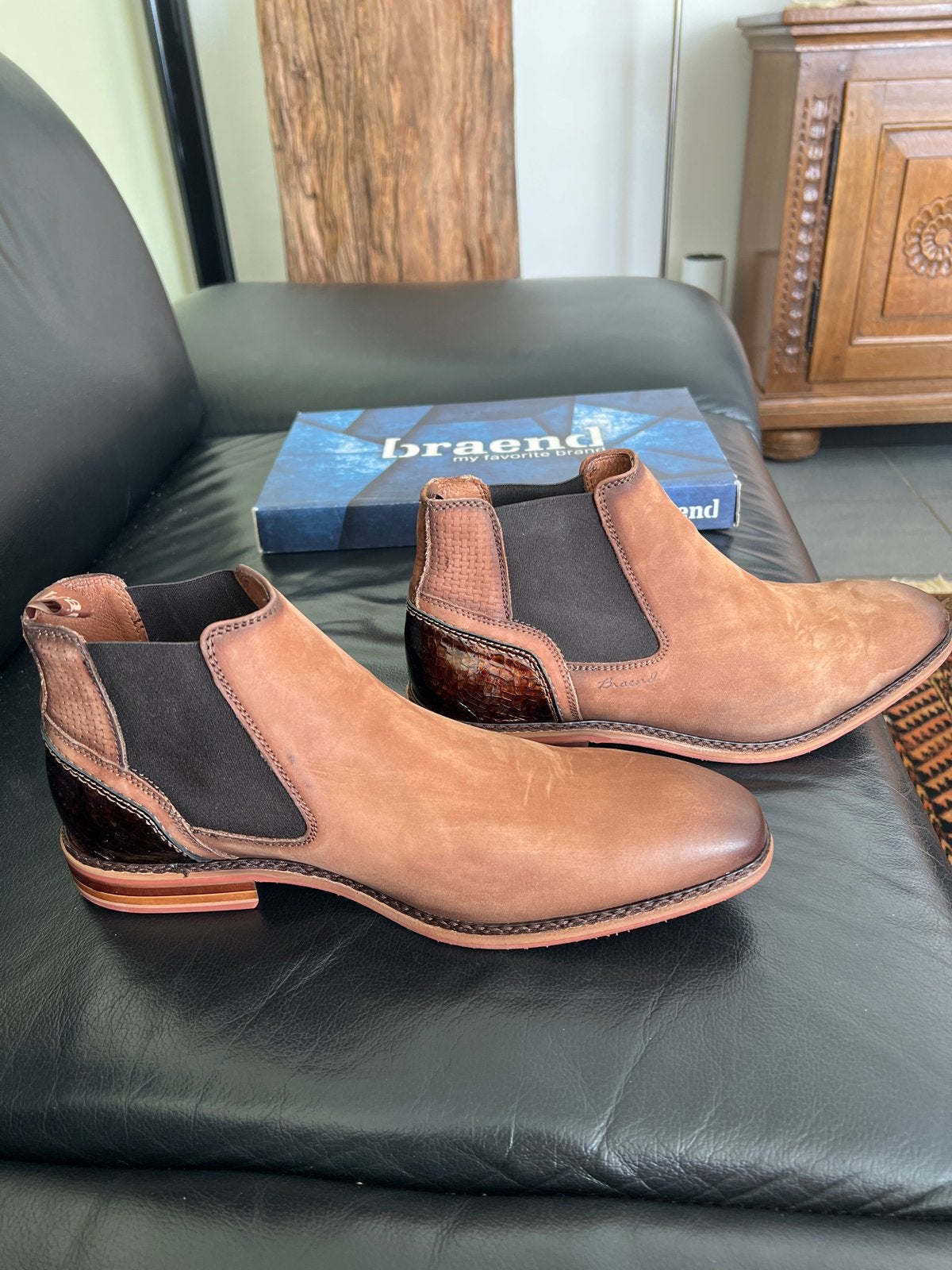 Braend Boots Maat 44 - Leer- nieuw, Ophalen of Verzenden, Zo goed als nieuw, Bruin, Boots