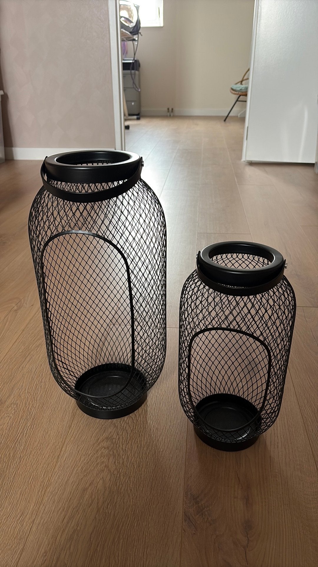 2x Ikea lantaarn zwart, Ophalen of Verzenden, Zo goed als nieuw, IKEA