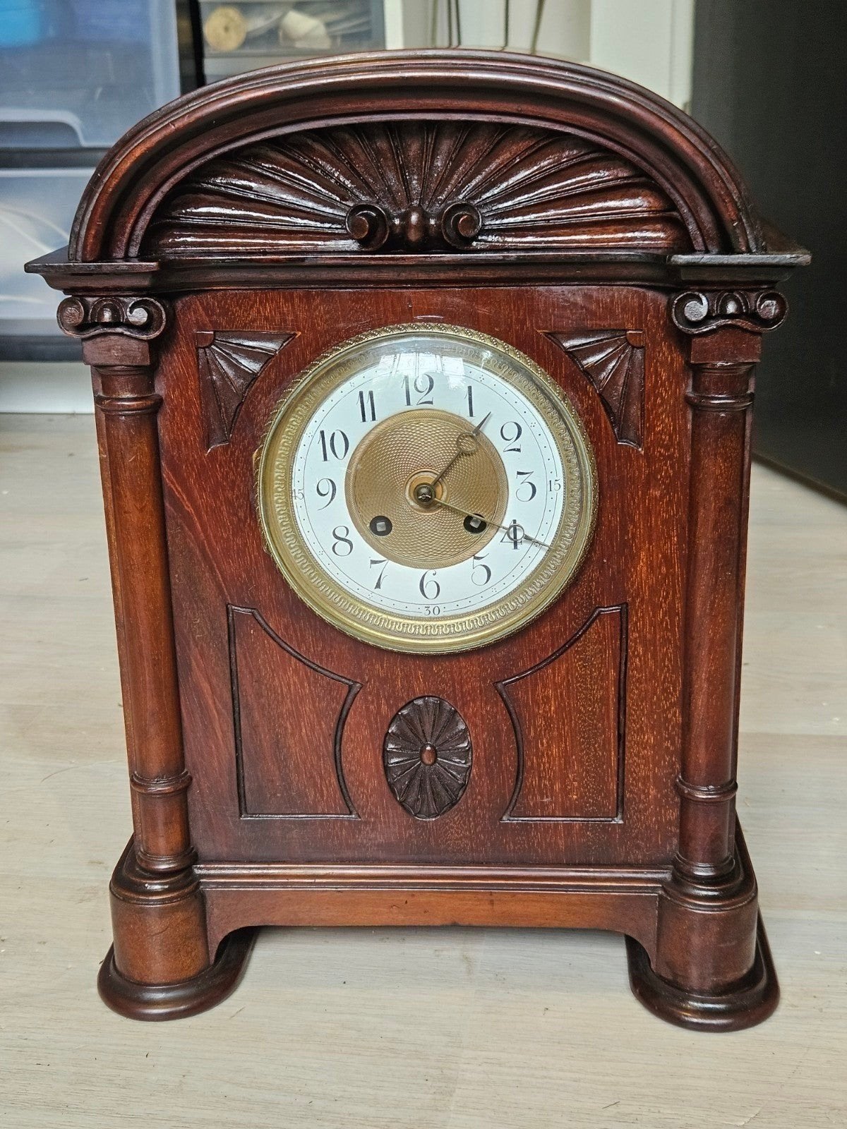 Mooie antieke tafel klok, Ophalen of Verzenden
