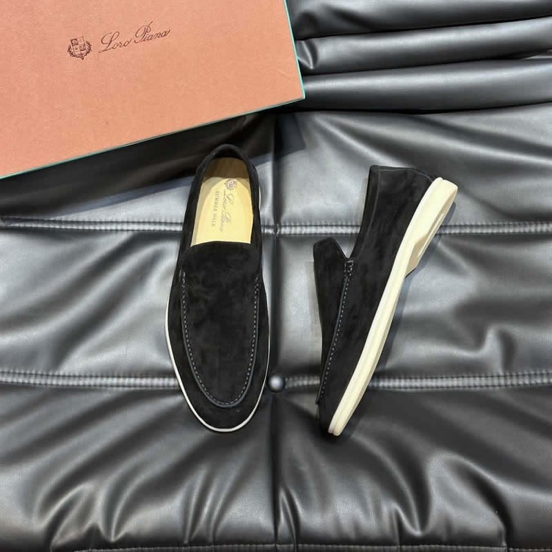 Loro Piana Summer Walk Loafers - Zwart Suède, Kleding | Heren, Ophalen of Verzenden, Nieuw