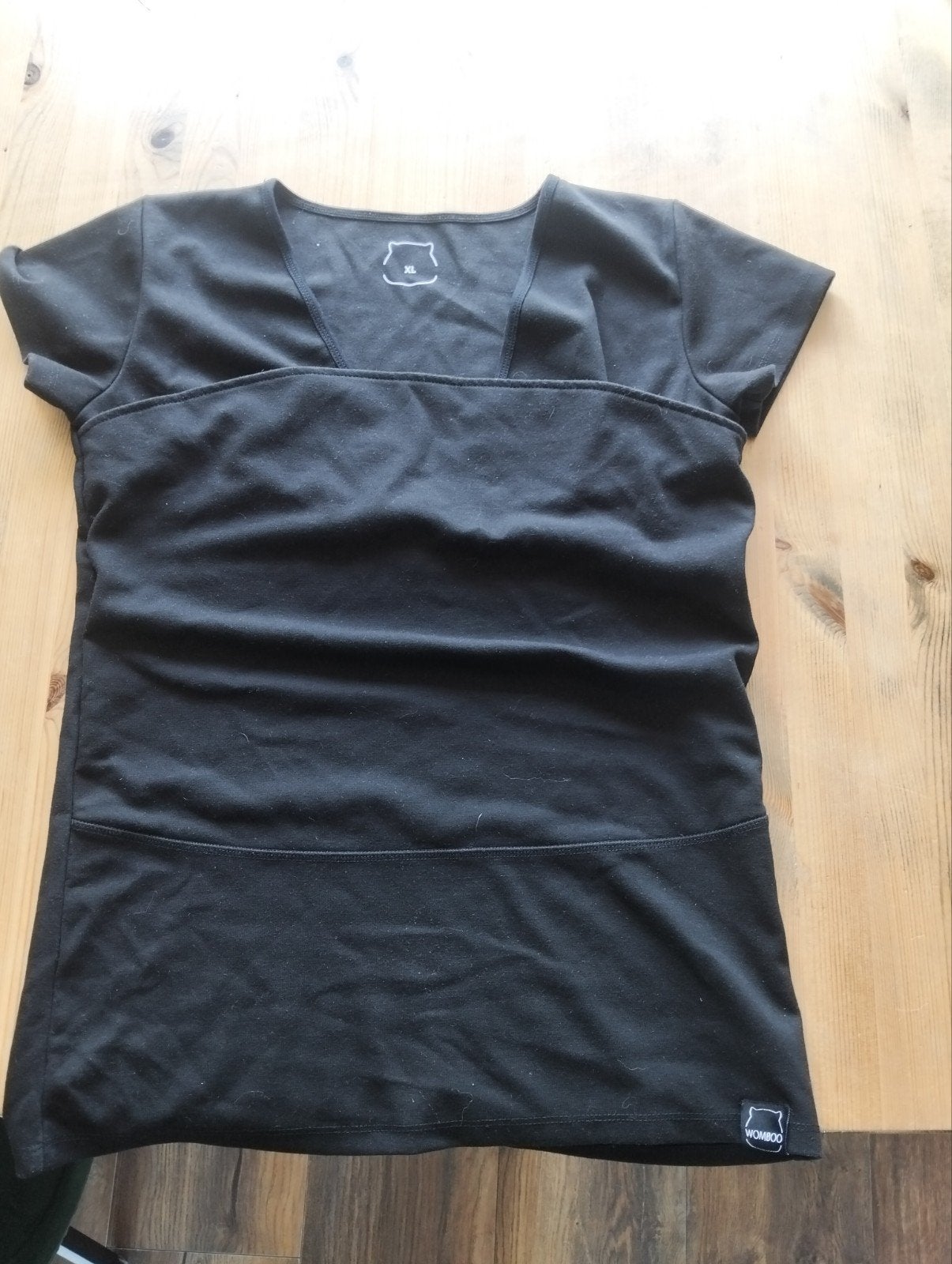Womboo buidelshirt XL zwart, Womboo, Zwart, Maat 46/48 (XL) of groter, Gedragen