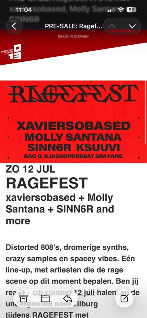 1X RAGEFEST TICKET 013, Eén persoon