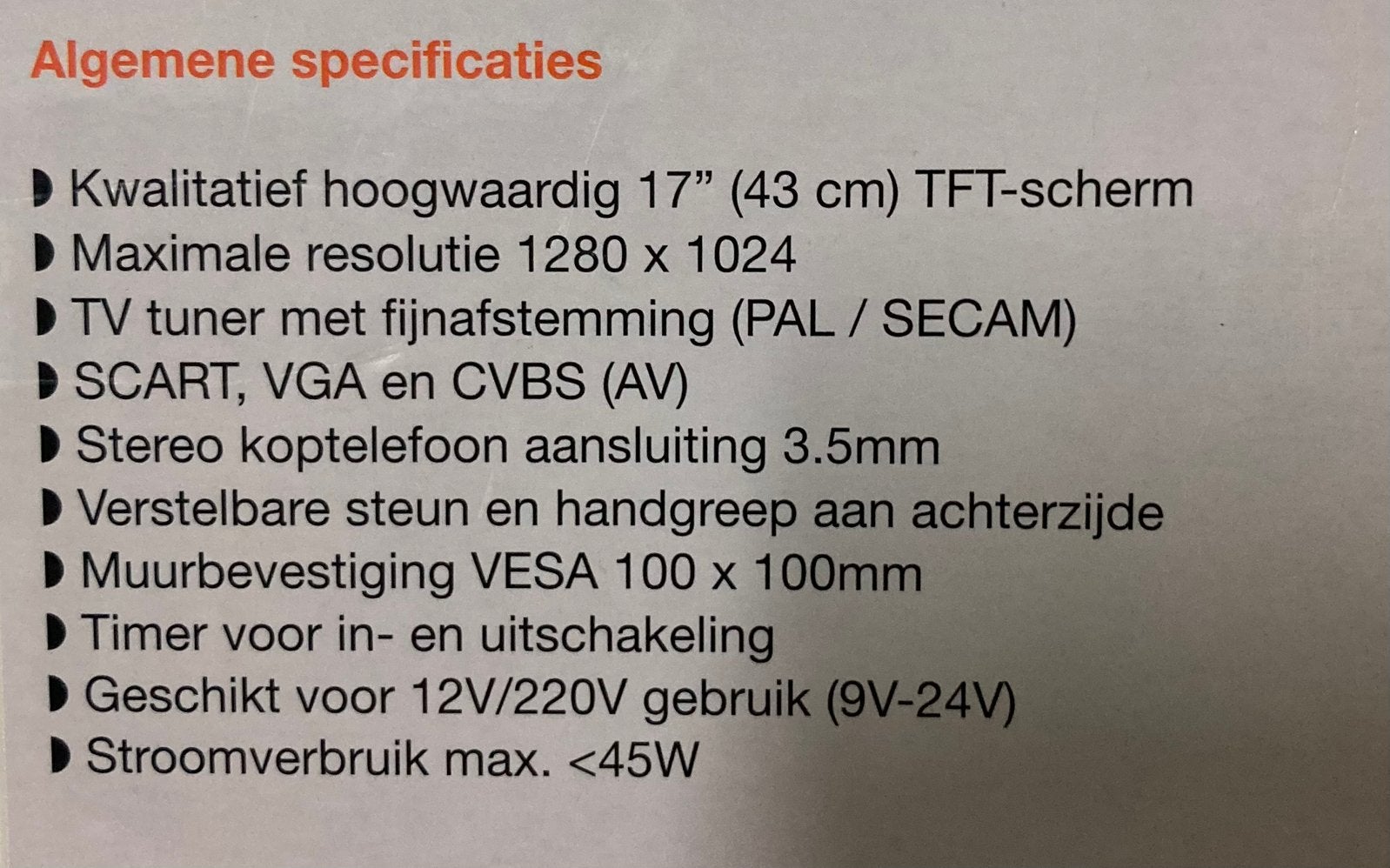 Tv voor de caravan, Ophalen, Gebruikt