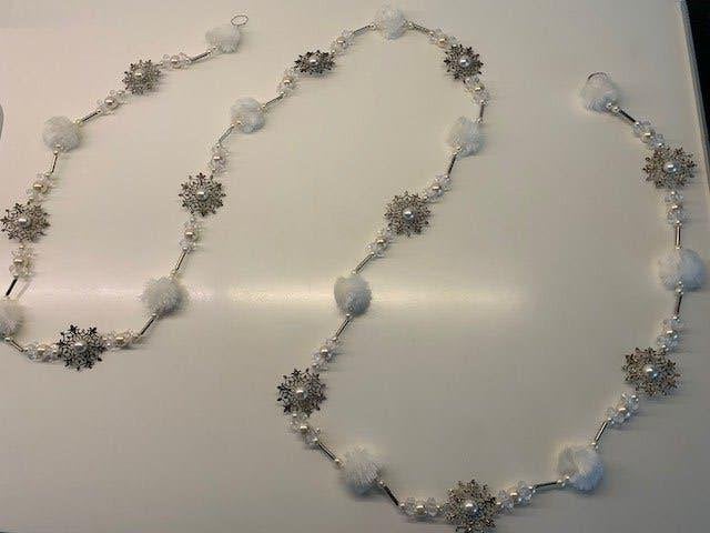 Luxe Kerstslinger met Parels & Ornamenten | 240 cm, Ophalen of Verzenden, Zo goed als nieuw