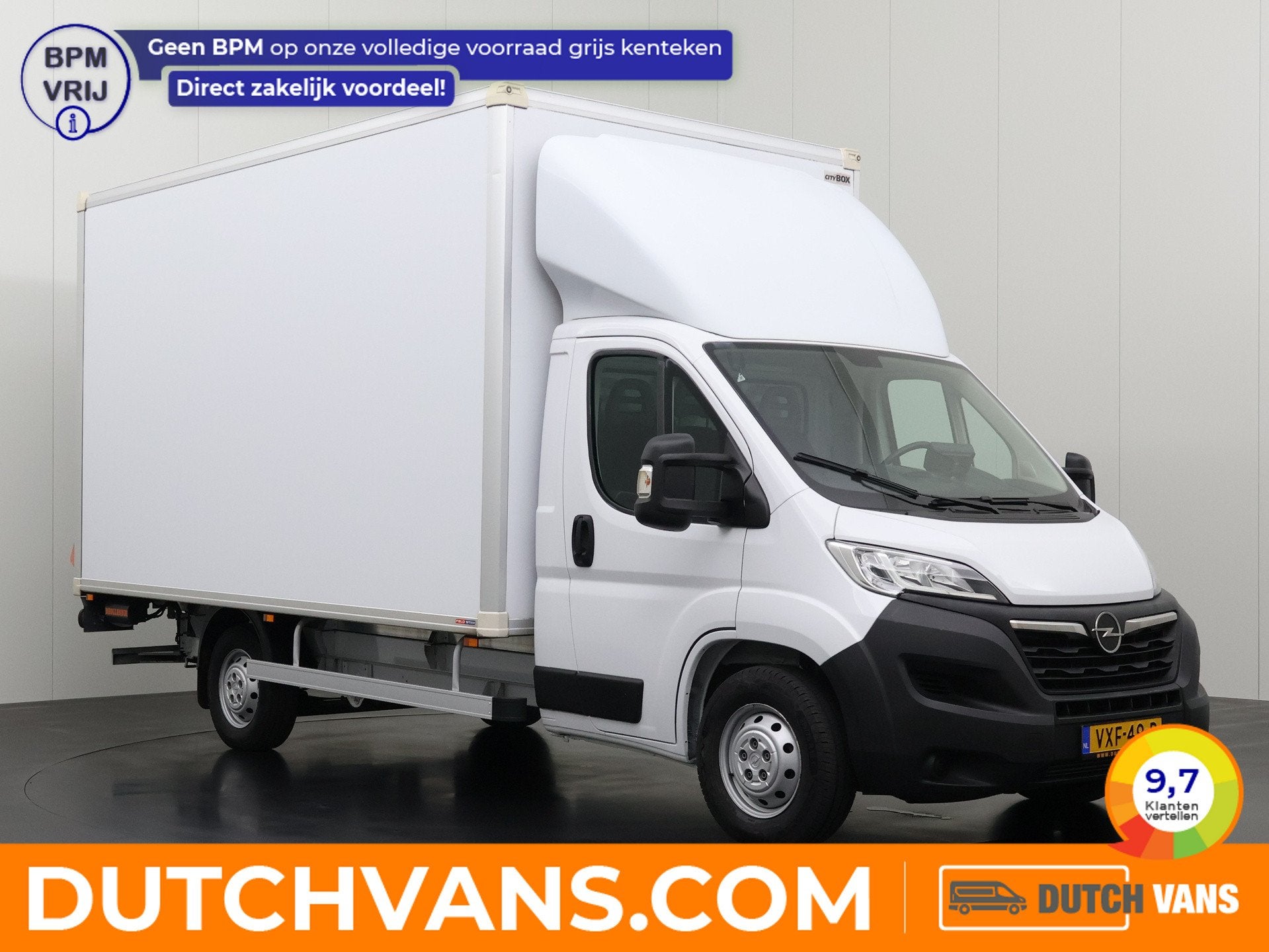 Opel Movano 165PK Zwaar Bakwagen+Laadklep | 2.35 Hoog | Daks, Voorwielaandrijving, Gebruikt, Euro 6, 4 cilinders
