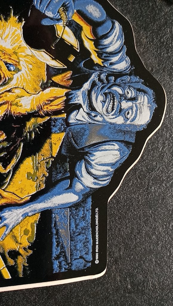 Iron Maiden mooie 1990 no prayer for the dying sticker st16, Ophalen of Verzenden, Nieuw, Overige typen
