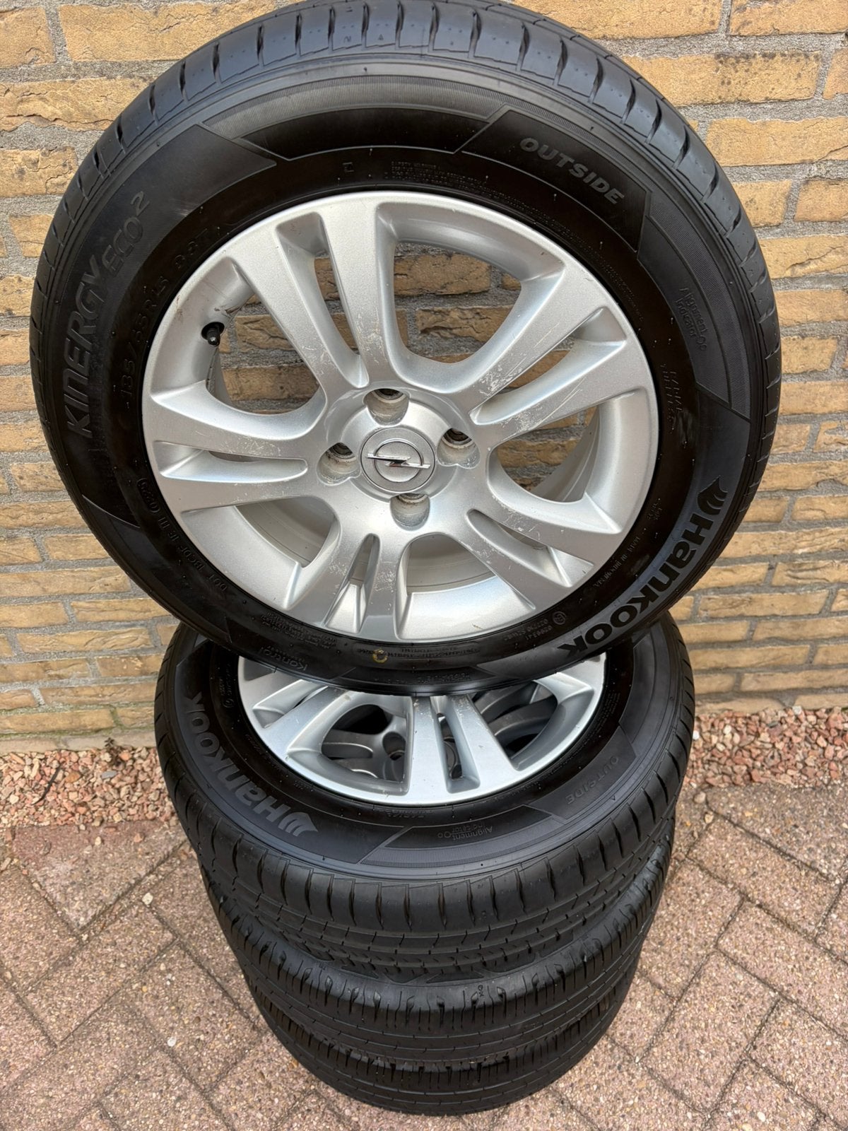 Opel velgen met banden 4x100, Auto-onderdelen, Ophalen, 15 inch, Banden en Velgen, VL