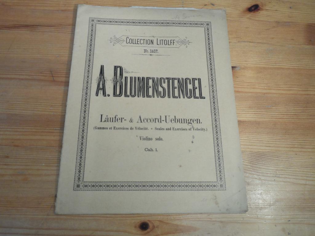 Blumenstengel - laufer- accord uebungen cah. 1, Gebruikt, Klassiek, Ophalen of Verzenden, Viool of Altviool