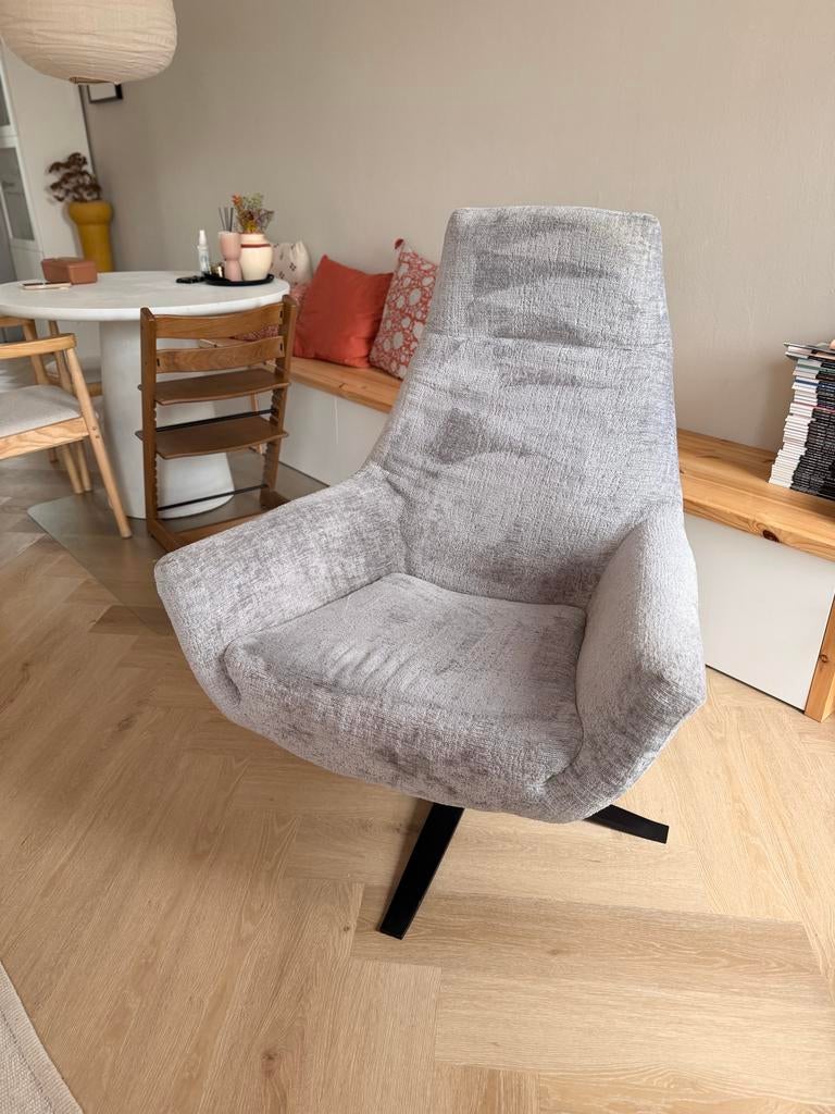 Dyyk Eigenwijs Draaistoel met Hoofdsteun - Teddy Stof, Ophalen, Gebruikt, 75 tot 100 cm, 75 tot 100 cm