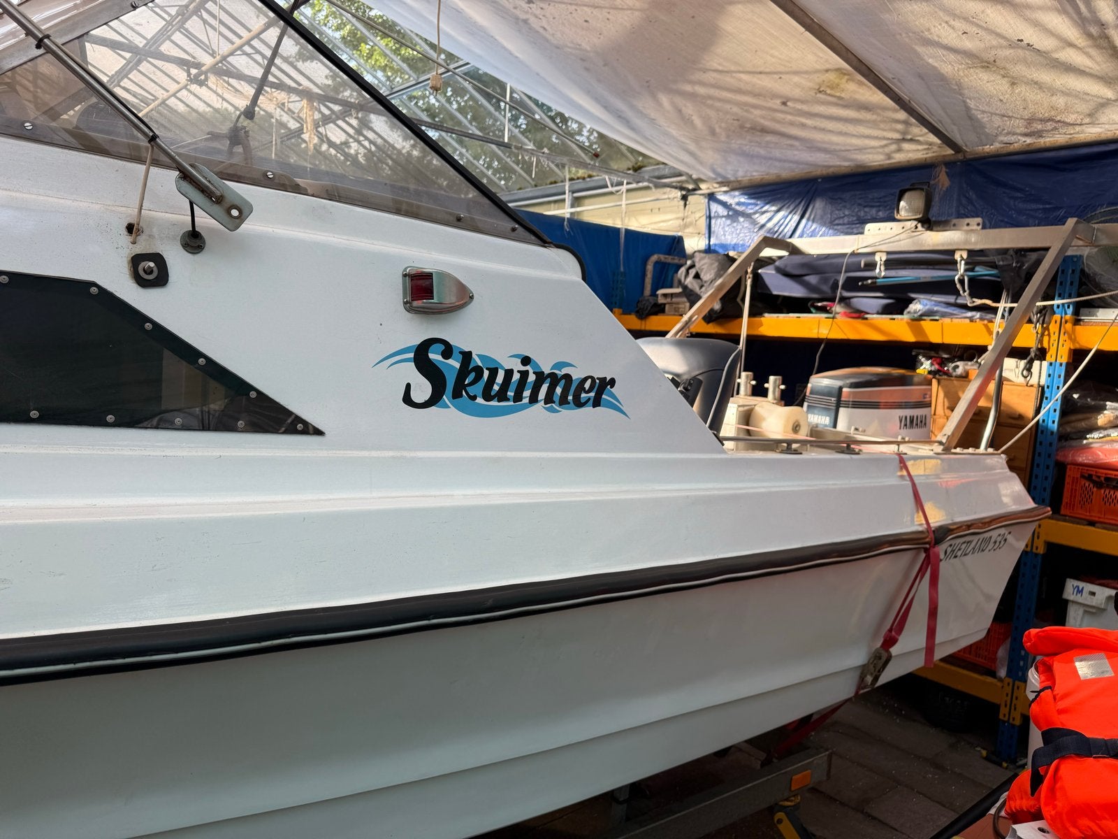 Visboot compleet met winch, visfinder, GPS en 27 MC, Ophalen, Gebruikt, Shetland, Buitenboordmotor