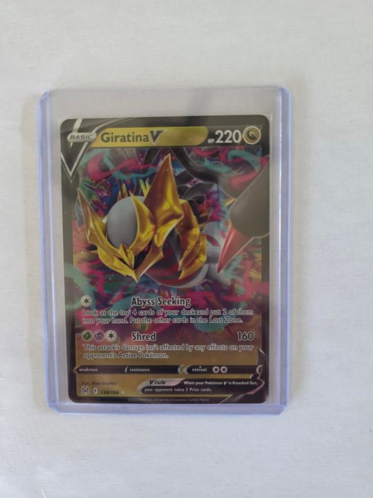 Pokémon Kaart: Giratina V (Lost Origin 130/196), Ophalen of Verzenden, Zo goed als nieuw, Losse kaart