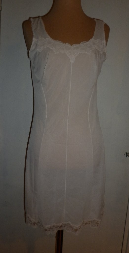 vintage onderjurk maat 40, Kleding | Dames, Ondergoed en Lingerie, Overige typen, Wit, Verzenden