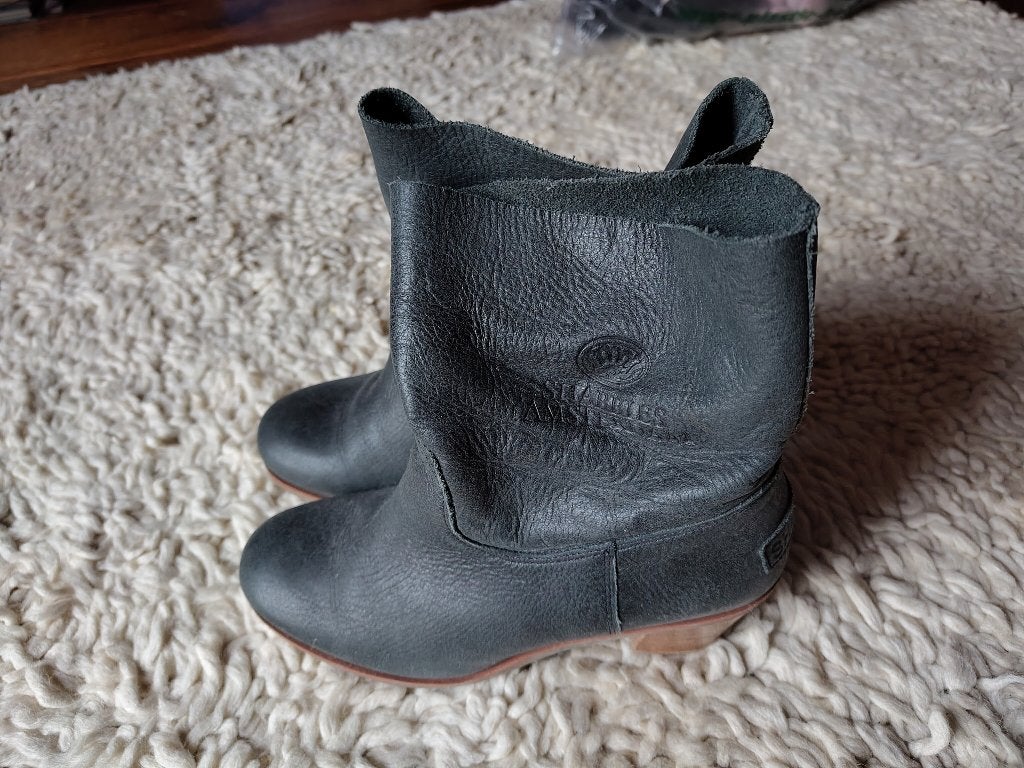 Petrol leren enkellaarsjes van Shabbies Amsterdam, maat 38, Kleding | Dames, Schoenen, Shabbies Amsterdam, Blauw, Lage of Enkellaarzen